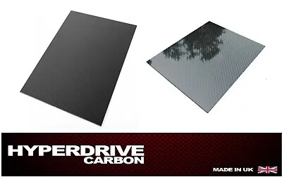 Carbon Fibre Sheet  Twill Or Plain  Gloss Or Matte Different Sizes 1 2 3 4 5 Mm • £119.99