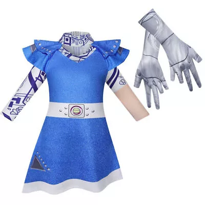 Kids Girls Zombie 3 Cheerleader Cosplay Costume Halloween Fancy Dress Up Outfit • £15.47