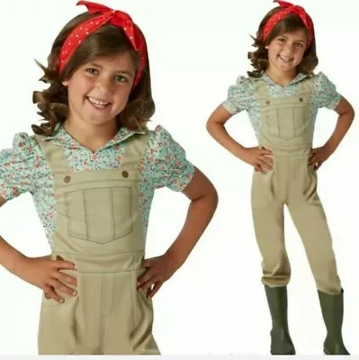 Childs Fancy Dress Size 3-4yrs-WW2 Girls Land Girl Costume/Wartime Outfit-NEW • £8