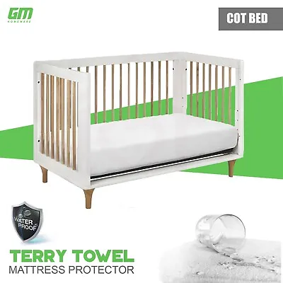 Extra Deep Waterproof Terry Towel Mattress Protector Cotbed Cot Bed Sheet Cover • £6.61