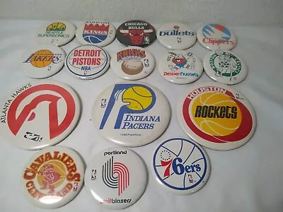 LOT OF 16- Vintage National Basketball Association NBA Pinback Buttons-FREE S&H • $69.99