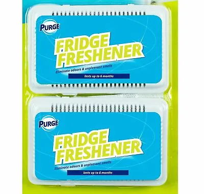 £3.25 • Buy 2pc Fridge Fresh Deodoriser Air Freshener Kitchen Smell Odour Refrigerator Clean