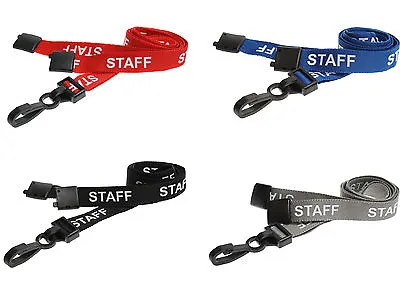 £2.99 • Buy Neck Strap Lanyard ID Card Pass Badge Holder STAFF Plastic Clip Work Office NHS