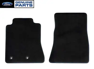 2015-2023 Mustang Genuine Ford 2pc Front Floor Mats Black W/ Blue Stitching • $104.95