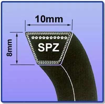 V Belt Sizes Spz1512 - Spz1987 9.7mm X 8mm Vee Belt • £7.49