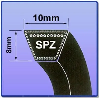 V Belt Sizes Spz940 - Spz1180 9.7mm X 8mm Vee Belt • £5.49