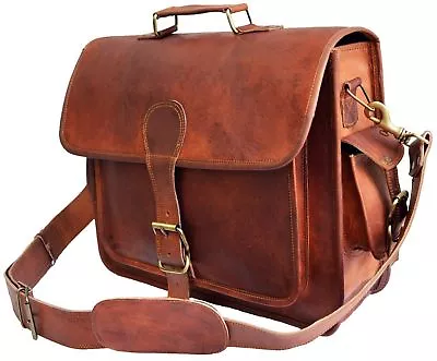 Men Retro Leather Bag Business Messenger Laptop Satchel Shoulder Handbag Brown  • $51.70