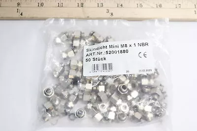 (50-Pk)Cable Gland M8  Clamping Range Silver Gray 3 -5mm IP68 11mm 52001880 • $81.90