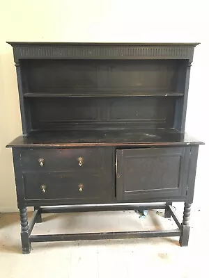 Antique Solid Oak Bobbin Leg Dresser Of Large Proportions. • £140