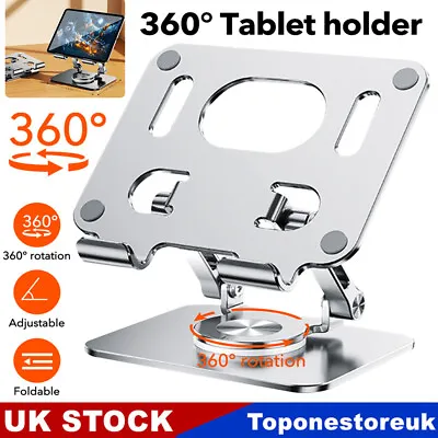 Aluminum Alloy Tablet Phone Holder Desk Stand Bracket Foldable For IPad Tablet • £15.19