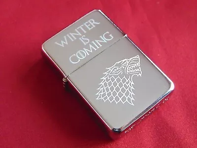 Game Of Thrones Stark Direwolf Engraved Lighter With Gift Box FREE ENGRAVING • £12