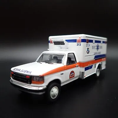 1994 94 Ford F350 Ambulance Rescue Truck Nyc Ems 1:64 Scale Diecast Model Car • $14.99