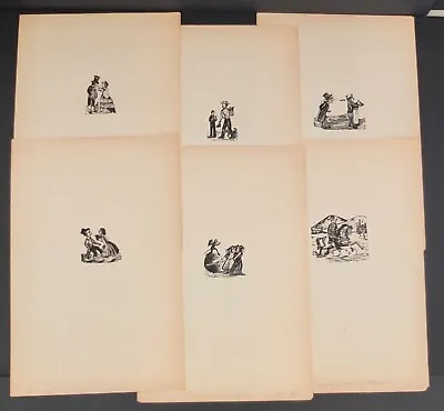 6 Manuel Manilla Small Mexican Woodcuts Printed By Antonio Vanegas Arroyo  • $175