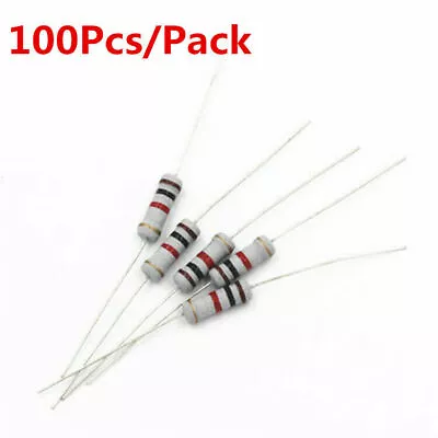 100Pcs 1W 1 Watt Carbon Film Resistor ±5% 0R - 910 Ω Ohm 1K 10K To 4.7M Ohm • $4.45