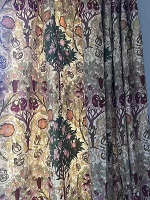 Victorian Mid Length Art & Crafts Designer Vintage Liberty Melbury Curtains • £125