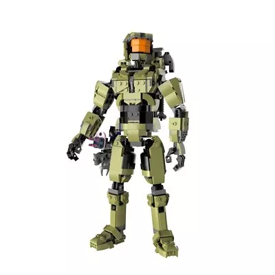 MOC HALO MEGA CONSTRUX Master Chief John 117 Model Building Bricks Figures Toys • $78.09