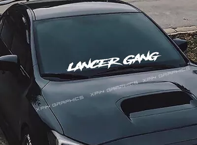 Lancer Gang Windshield Window Car Decal Sticker Banner Vinyl Fits Mitsubishi D • $15.99