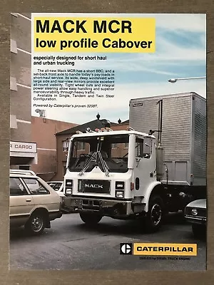 1986 Mack MCR Low Profile Cabover Original Australian Sales Leaflet/brochure • $16.46