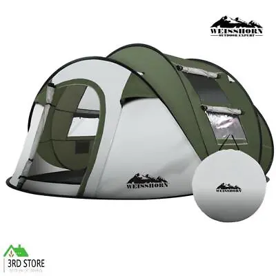 $107.03 • Buy Weisshorn Instant Up Camping Tent 4-5 Person Pop Up Tents Family Hiking Dome