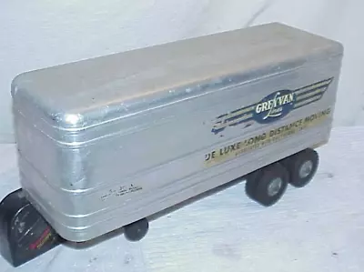 Vintage Wyandotte Toy GreyVan Lines Semi Trailer Aluminum Body Truck Grey Van • $45