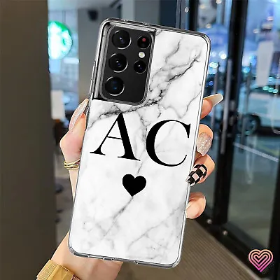 Personalised Marble Phone Case Cover Gel For Apple IPhone Samsung Models 019-1 • £5.90