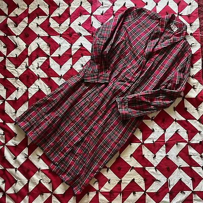 Vintage Montgomery Ward Plaid Robe Jacket As Is Worn Flaws 70s Medium • $12