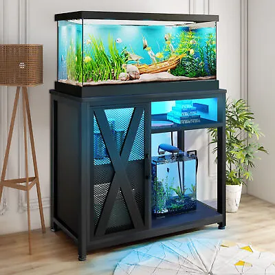 40-50 Gallon Metal Aquarium Stand Fish Tank Stand Storage Cabinet W/Power Outlet • $109.99