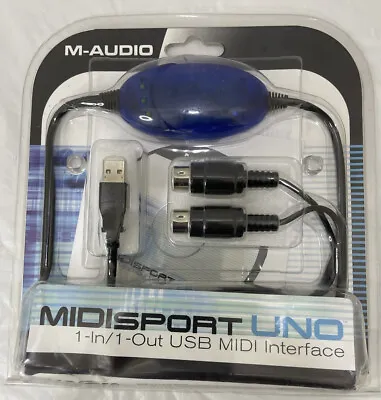 M-Audio MIDIsport UNO 1-in/1-out USB MIDI Interface 16 Midi Channels Brand New • $35