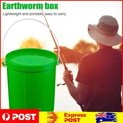 $10.10 • Buy Fishing Bait Bucket Breathable Live Bait Box Plastic Fishing Gear (Large)