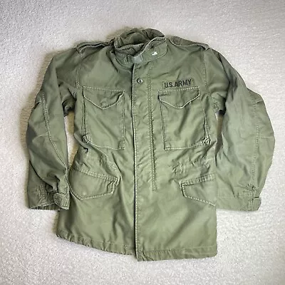 Vintage US Military Jacket Mens Small M65 Cold Weather Field Coat OG 107 Vietnam • $48.88
