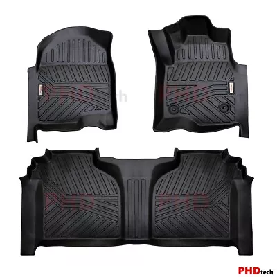 3D Moulded Car Floor Mats Fit Chevrolet Silverado 1500/2500/3500/ ZR2 Crew Cab • $329