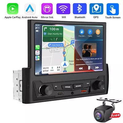 7  Single Din Car Stereo Radio FM MP5 Player Touch Screen Android Auto Bluetooth • £59.90