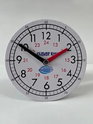 £2.99 • Buy Children Teaching Clock Learning To Tell Time Magnetic Back WHITE  Clock 54985