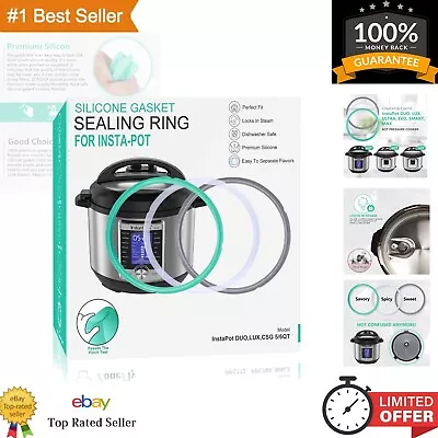 6 Quart Instant Pot Sealing Ring - Replacement Silicone Gasket Seal Rings - 3... • $23.11