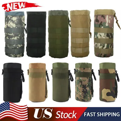 Bicycle Water Bottle Tactical Molle Holder Pouch Drink Military Belt Kettle Bag • $8.89