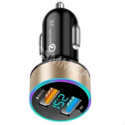 QC3.0 Car Cigarette Lighter Socket Dual USB Fast Charger Adapter Voltage Display • $9.29