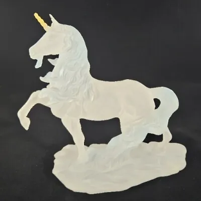 Frosted Unicorn Figurine Resin Figure Mystical Majestic Sculpture  • $20.23