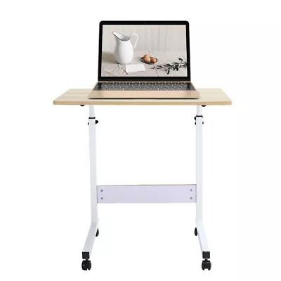 Sofa Couch Side Table Mobile Small Spaces TV Tray Laptop Computer Stand Casters • £18.95