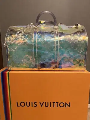 LOUIS VUITTON Keepall 50 Monogram Prism Clear Holographic Shoulder Bag With Box • $3844.74