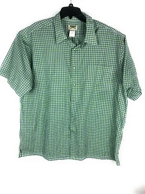 Duke Haband Western Plaid Pearl Snap Short Sleeve Mens Cotton Polyester 2XL A6 • $3.75