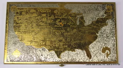 Vintage Wadsworth Cigarette Case USA Map • $44.98