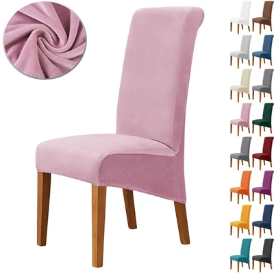 Large Long Back Dining Chair Covers Velvet Elastic XL Chair Slipcover Washable • $21.99