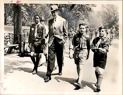 LG63 1967 Original Photo HANDSOME ACTOR JAMES STEWART AT BOY SCOUT JAMBOREE • $20