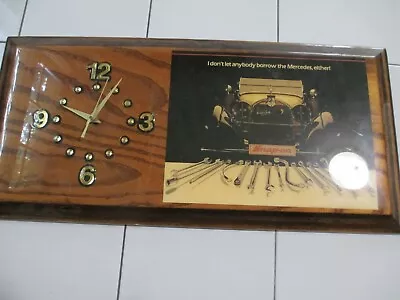 Vintage Snap-On Wall Clock Featuring Mercedes Tested And Working  • $69.95