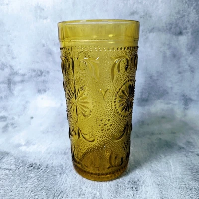 $13.20 • Buy Brockway Glass Co. American Concord Amber Juice Glass Tumblers 