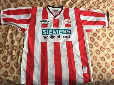 2000 Olympiakos VINTAGE Men’s XL Umbro Home Football Shirt - 75 YEAR ANNIVERSARY • £75