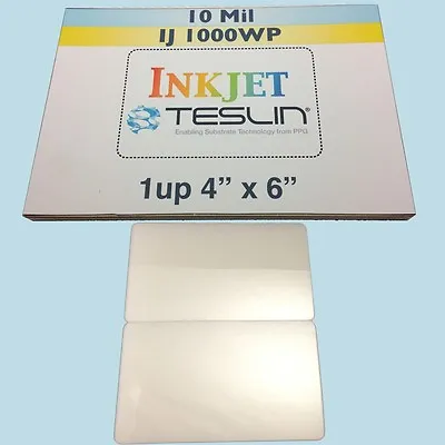10 ID Card Kit Inkjet - Includes 1up Perforated Teslin & 7mil Butterfly Pouches • $13.99