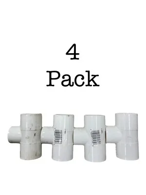 PVC TEE (4 PACK) 1 1/4  X 1 1/4  X 1  SCH.40 Reducing All 3 Slip. • $10.99