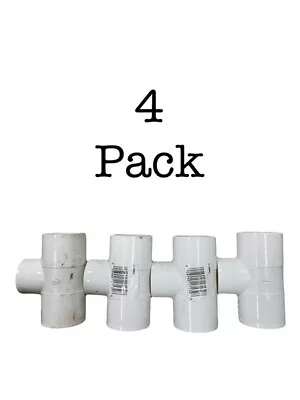 PVC TEE (4 PACK) 1  X 1  X 3/4  SCH.40 Reducing All 3 Slip. • $10.99