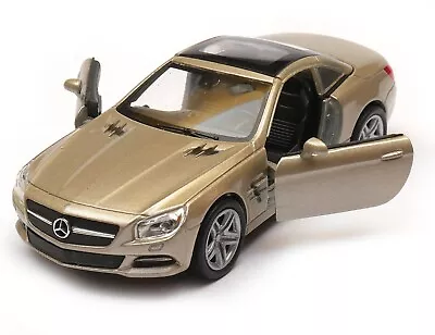 WELLY DieCast 1:34 MERCEDES BENZ SL 500 2012 GOLD New Model Car Metal In Box • $8.99